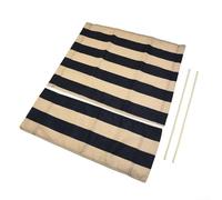 Volakebeing Ensemble de housses de chaise de directeurs d'extérieur - Toile à rayures bleu marine - Kit de rechange avec support de tige rond pour siège de jardin et terrasse (1 lot)