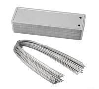 Volakebeing Étiquettes d'identification en aluminium double face en métal avec fil de fer prédécoupé pour l'identification des plantes d'extérieur, marqueurs de jardin imperméables pour une écriture