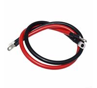Volakebeing Fil de connexion en cuivre 20 carrés pour batterie de voiture - Fil de terre rouge et noir - 15 cm AWG - Câble électrique automobile pour amplificateurs systèmes audio