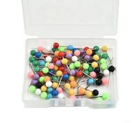 Volakebeing For Rig Safe For Spare Pins for Carp Fishing - 100 pcs/Box Round Head Line Winder Pins, Mixed Colors, Plastic Rig Box Accessories, 11 x 4 mm