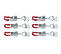 Volakebeing GH-4001 Lot de 6 pinces à bascule réglables en acier robuste avec loquet à dégagement rapide, loquet de porte d'armoire en fer galvanisé et mécanisme de fermeture de boîte