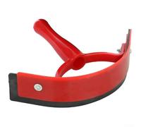 Volakebeing Grattoir de sudation en plastique et caoutchouc pour le toilettage équin, 18,5 x 22 cm avec poignée ergonomique, compatible avec chevaux, vaches, ânes - (rouge)