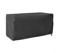 Volakebeing Housse de coffre de terrasse d'extérieur avec système de verrouillage de cordon élastique en tissu résistant aux intempéries pour boîte de rangement de jardin étanche (123 x 62 x 55 cm)