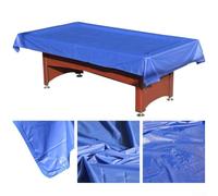 Volakebeing Housse de table de billard pour billard de 2,1 m et 2,4 m - Imperméable à la poussière et à la poussière - En PVC + fibre de verre, multi-usage (276 x 169 cm, bleu)