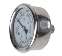 Volakebeing Jauge de nettoyeur haute pression M14 Connecteur rapide en acier inoxydable Double cadran 0-6000 PSI Rempli de glycérine Résistant pour les laveuses à gaz électriques (0-3500 psi)