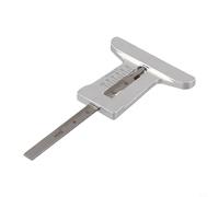 Volakebeing Jauge de profondeur de pneu en acier inoxydable - Outil de mesure de profondeur de 0 à 50 mm - Instrument de mesure de profondeur pour l'inspection des pneus de voiture