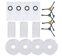 Volakebeing Kit d'accessoires pour aspirateur V12 et Eureka J12 - Brosses latérales de rechange, filtres, chiffons et sacs à poussière (4 pièces par type)