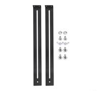 Volakebeing Kit de renfort en métal réglable pour tiroir - Système de montage sous armoire - Pièces de quincaillerie de rail inférieur - Noir - 33 à 61 cm (1 ensemble)