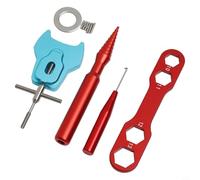 Volakebeing Kit de retrait de goupille de roulement de bobine en alliage d'aluminium pour l'entretien du moulinet d'appât, 10,2 cm - Ensemble d'outils de démontage avec clé hexagonale et nettoyage