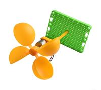 Volakebeing Kit d'éolienne à monter soi-même avec accessoires en métal et lames rotatives - Générateur CC - Pour l'apprentissage de la physique, l'environnement et le projet éducatif