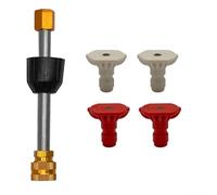 Volakebeing Lance de pulvérisation en métal pour nettoyeur haute pression 164 mm avec raccord rapide et 4 buses interchangeables pour un nettoyage puissant des véhicules, patios