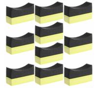 Volakebeing Lot de 10 applicateurs de pansement de pneus de voiture en mousse incurvée pour une application uniforme sur les garnitures en caoutchouc, vinyle et plastique, compatible avec les