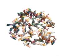Volakebeing Lot de 100 figurines miniatures en plastique ABS avec figurines architecturales à l'échelle 1:50 1:75 1:100 pour accessoires de diorama, modélisme ferroviaire, pour HO (0.1111111111111)
