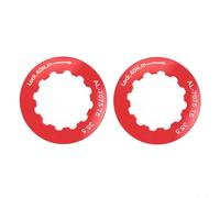 Volakebeing Lot de 2 anneaux de verrouillage de cassette de vélo pour cassettes 11T, volant d'inertie en alliage d'aluminium 7075 avec lignes antidérapantes, pour CNC, anodisé (rouge)