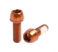 Volakebeing Lot de 2 boulons de manivelle M6 x 18 mm avec rondelle en acier pour pédalier - Vis de fixation pour bras de manivelle - Couleurs : orange