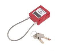 Volakebeing Lot de 2 cadenas en corde d'acier avec clés et cadenas à anse longue robuste, cadenas à câble flexible pour extérieur et intérieur, poubelle, valise, portail, casier de gym