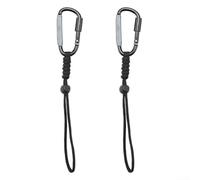 Volakebeing Lot de 2 cordons tressés avec crochet et verrou de cordon réglable - Sangles de poignet robustes pour clés, portefeuilles, équipement de plein air, camping, randonnée, escalade (courte