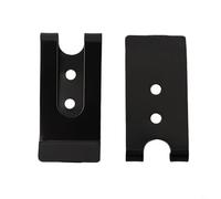 Volakebeing Lot de 2 crochets de ceinture en acier au manganèse avec finition revêtue noire, base plate pour projets d'artisanat, compatible avec pochettes pour clips de portefeuille, 57 x 26 mm (lot