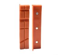 Volakebeing Lot de 2 mâchoires magnétiques en caoutchouc souple pour banc d'étau en métal, machines-outils de 10,2 cm, orange/vert, tissage uni/en forme de V, accessoire de protection pour bois et