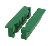 Volakebeing Lot de 2 mâchoires magnétiques en caoutchouc souple pour étau en métal, machines-outils, 10,2 cm, orange/vert, tissage uni/en forme de V, accessoire de protection pour bois et métal (12,7