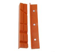 Volakebeing Lot de 2 mâchoires magnétiques en caoutchouc souple pour étau en métal, machines-outils de 10,2 cm, orange/vert, tissage uni/en forme de V, accessoire de protection pour bois et métal