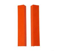 Volakebeing Lot de 2 mâchoires magnétiques en caoutchouc souple pour étau en métal, machines-outils de 10,2 cm, orange/vert, tissage uni/en forme de V, accessoire de protection pour bois et métal