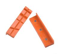Volakebeing Lot de 2 mâchoires magnétiques en caoutchouc souple pour étau en métal, machines-outils de 10,2 cm, orange/vert, tissage uni/en forme de V, accessoire de protection pour bois et métal