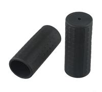 Volakebeing Lot de 2 poignées rondes en caoutchouc pour brouette, chariot et outils de jardinage - Noir - 122 x 42 mm
