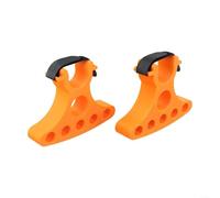 Volakebeing Lot de 2 supports réglables et portables pour réparation de guidon de vélo - En plastique orange et rouge - 135 x 104 mm - Poignée ergonomique (orange)