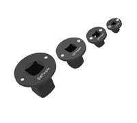 Volakebeing Lot de 4 adaptateurs de douilles à impact bas en acier de 6,35 à 2,5 mm avec support magnétique pour outils mécaniques automobiles, équipements d'atelier