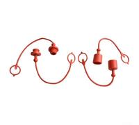 Volakebeing Lot de 4 capuchons anti-poussière pour raccord hydraulique série ISO 7241-A, capuchons mâles et femelles en caoutchouc rouge /4", 3/8", 2", 3/4", 4 ensembles compatibles avec hydraulique