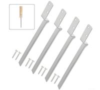 Volakebeing Lot de 4 manchons d'ancrage au sol pour poteau en bois - Ancrages de fixation en acier galvanisé pour balançoire extérieure, tour de jeu, cadre d'escalade - Pas de béton nécessaire,