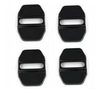 Volakebeing Lot de 4 protections de serrure de porte en acier inoxydable pour RAM 1500 2500, noir, bordure résistante aux rayures