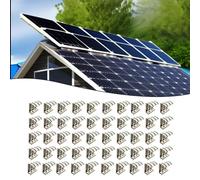 Volakebeing Lot de 50 clips de guidage d'eau photovoltaïque en acier inoxydable 304 pour panneaux solaires avec triple canaux de drainage, design autonettoyant pour réduire l'accumulation de saleté et