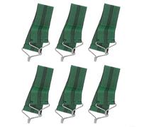 Volakebeing Lot de 6 sangles de soutien en tissu renforcé pour chaise longue de terrasse, chaise pliante anti-gravité avec crochet en métal, vert