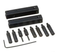 Volakebeing Lot de pièces d'étrier numériques en métal pour mesurer les rainures et les marches internes et externes, comprend 8 têtes de mesure de précision, 2 pinces durables