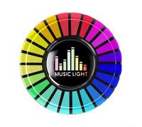 Volakebeing Lumière LED avec capteur de vibrations avec détecteur de son, lampe RVB à changement de couleur noire, diffuseur d'aromathérapie pour grille d'aération de voiture avec chargement USB pour