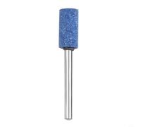 Volakebeing Mèches de pierre montées pour outils rotatifs - Tige de 3 mm - Tête de meulage cylindrique - Meule abrasive - Corindon bleu - Bricolage - Métal et bois - Jade (I)