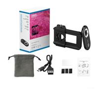 Volakebeing Objectif de microscope 3" pour smartphone - Kit d'objectif d'appareil photo macro avec lumière LED, grossissement 100X/150X/200X, microscope portable pour gros plan (200x)