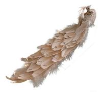 Volakebeing Ornement de sapin de Noël décoratif en forme de paon avec plumes colorées, pendentif oiseau artificiel pour décoration saisonnière de vacances, convient pour l'affichage de branches