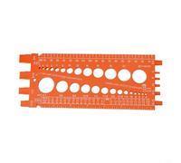 Volakebeing Outil de mesure pour fixations métriques et impériales | Boulon, vis, écrou, jauge de filetage de foret | Gamme 3 mm-22 mm et #4 | Plastique pour testeur avec (orange)