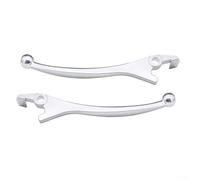 Volakebeing Paire de leviers de frein à main gauche et droit pour moto électrique - Aluminium 175 mm de long et 8 mm de diamètre du trou - Design ergonomique avec (Blanc L + R)