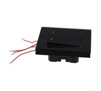 Volakebeing Panneau en verre trempé de type 82 - Double commande - Interrupteur mural bidirectionnel avec fonction fluorescente - Design carré dissimulé - 82 x 82 mm - Résistant à la poussière