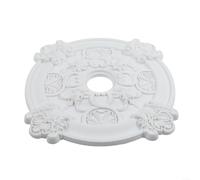 Volakebeing Plafonnier rond en polyuréthane 39 cm blanc décoratif pour ventilateur de plafond, design minimaliste, construction légère, décoration d'intérieur élégante