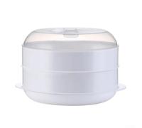 Volakebeing Plateau vapeur multicouche en plastique pour légumes, raviolis, petits pains avec support spacieux et résistant pour un nettoyage facile au lave-vaisselle (double étage)