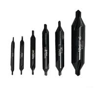 Volakebeing Pour 6 forets centraux HSS à double extrémité avec fraisage, pointe conique de 60 degrés pour outils de tour, ensemble de forets à repérer pour le travail des métaux et