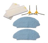 Volakebeing Pour filtre de rechange, brosse latérale et chiffon de nettoyage pour MEDION MD 20041 pour robot aspirateur S12 SW et MD 19601 - 2 filtres, 2 brosses latérales, 2