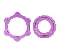 Volakebeing Pour verrouillage central vers frein à disque à 6 boulons pour adaptateur pour conversion de moyeu, alliage d'aluminium pour usiné CNC pour composant de vélo compatible avec l'avant