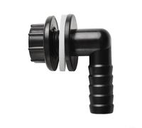 Volakebeing Raccord coudé en plastique pour réservoir d'eau, système d'irrigation, raccord sans fuite, accessoire d'aquarium noir