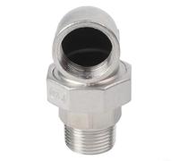 Volakebeing Raccord de tuyau coudé à angle droit en acier inoxydable 304 de 2,5 cm, raccord fileté femelle, composant de plomberie pour conduites d'eau, d'huile, industriel, commercial